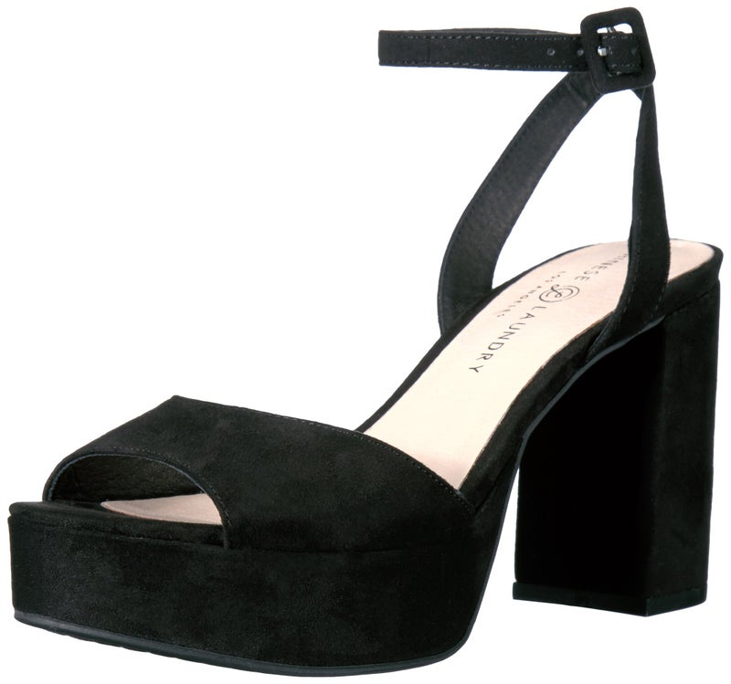 Chinese Laundry Women's Theresa Platform Dress Sandal, Black Suede, 8.5 M US